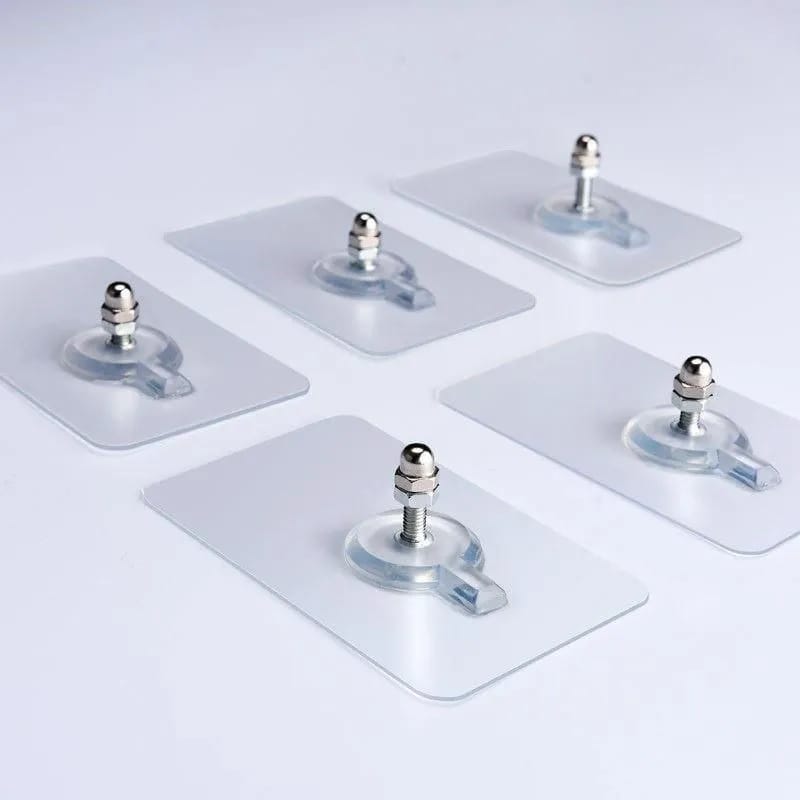 Picture of Hook Non-Marking Screw 5 Pcs Punch-Free Wall Stickers Home Seamless Nail With Nut And Nut Cap