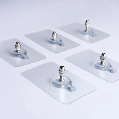 Picture of Hook Non-Marking Screw 5 Pcs Punch-Free Wall Stickers Home Seamless Nail With Nut And Nut Cap