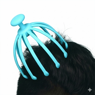 Picture of WS Magnetic Beads Manual Head Massage Eight Massager Portable Hand Held Scalp Massager