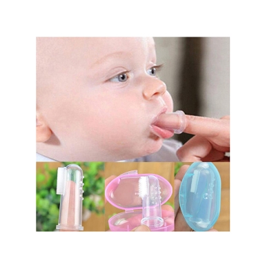 Picture of Baby Finger Toothbrush Silicone Toothbrush+Box Children Teeth Clear Soft Silicone Infant Tooth Brush Rubber Cleaning