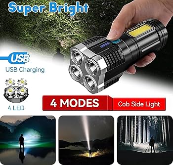 Picture of Versatile Rechargeable Flashlight with Battery Indicator.
