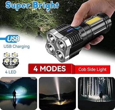 Picture of Versatile Rechargeable Flashlight with Battery Indicator.