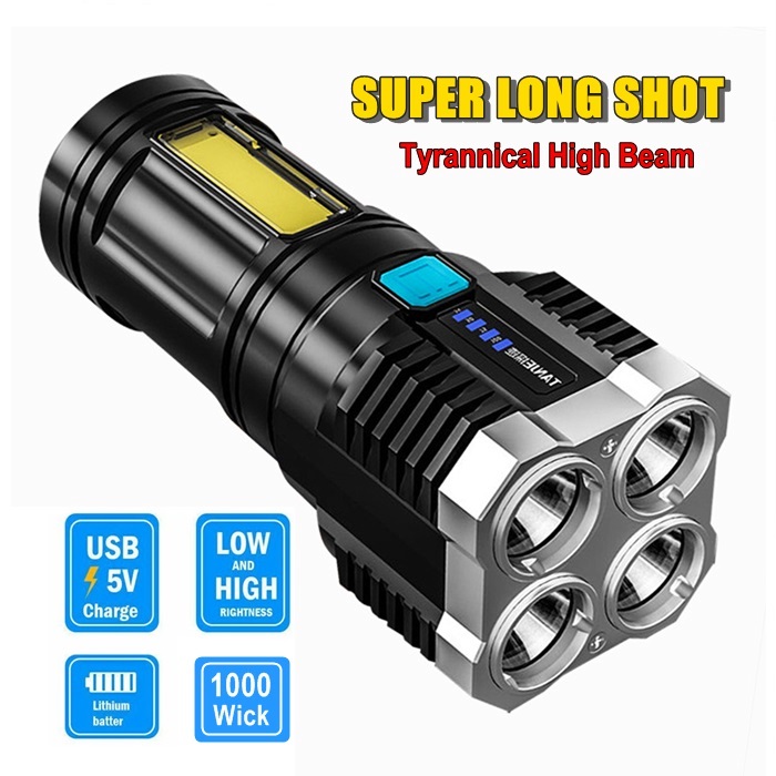 Picture of Versatile Rechargeable Flashlight with Battery Indicator.