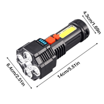Picture of Versatile Rechargeable Flashlight with Battery Indicator.
