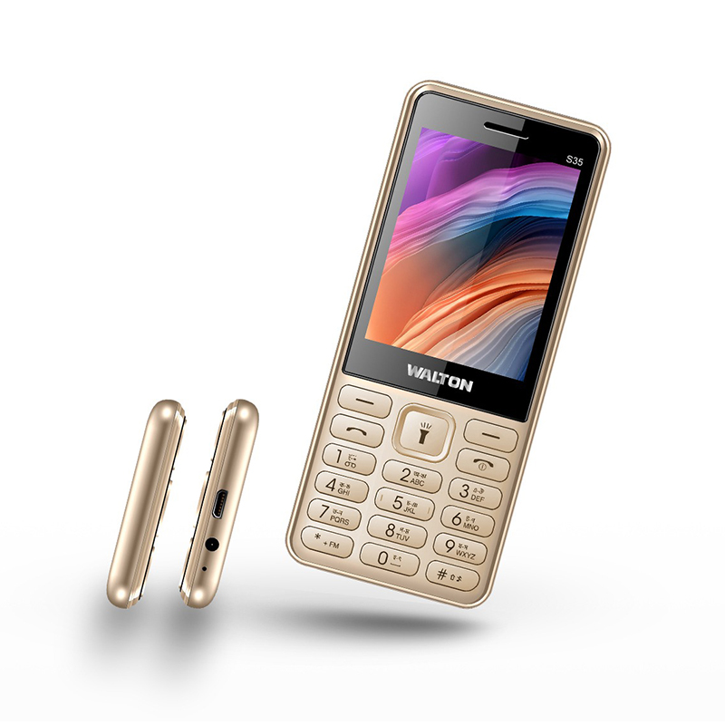 Picture of Walton S35 Metal Frame | Gradient Design Feature Phone with 2.8'' big Display Digital camera, Flash Light, Memory card support upto 32 Gb (Multicolor)