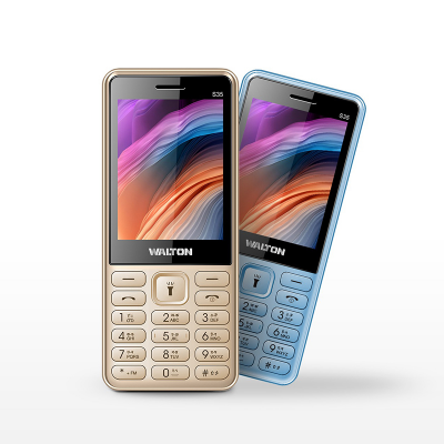 Picture of Walton S35 Metal Frame | Gradient Design Feature Phone with 2.8'' big Display Digital camera, Flash Light, Memory card support upto 32 Gb (Multicolor)