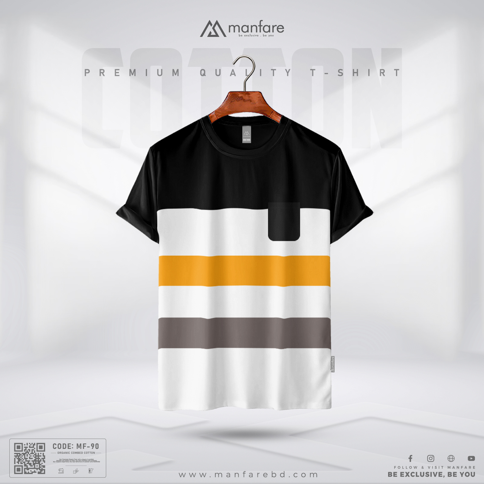 Picture of Manfare's Premium Cotton Contrast T Shirt For Man I MF-90