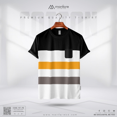 Picture of Manfare's Premium Cotton Contrast T Shirt For Man I MF-90