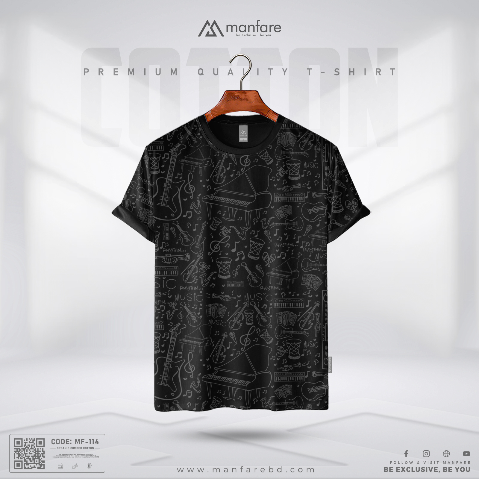 Picture of Music All Over - Manfare's Premium Casual T Shirt For Man I MF-114