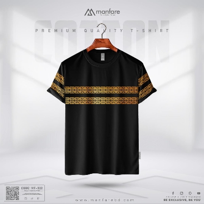 Picture of Foil Printed Manfare'S Premium Cotton T Shirt For Man I MF-322