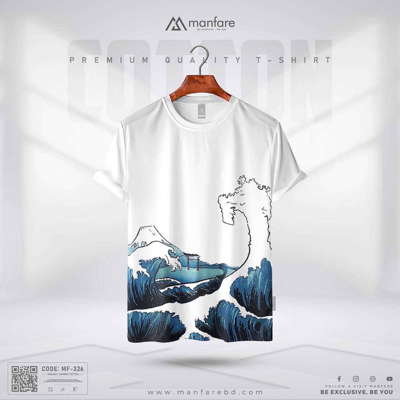 Picture of Wave - Manfare's Premium Cotton T Shirt For Man I MF-326