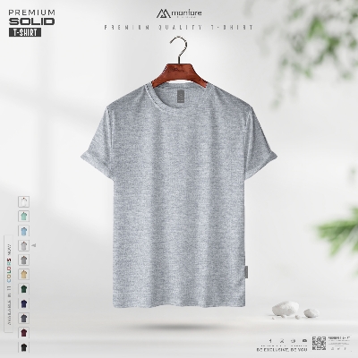 Picture of Manfare's Premium Solid T Shirt - Grey I