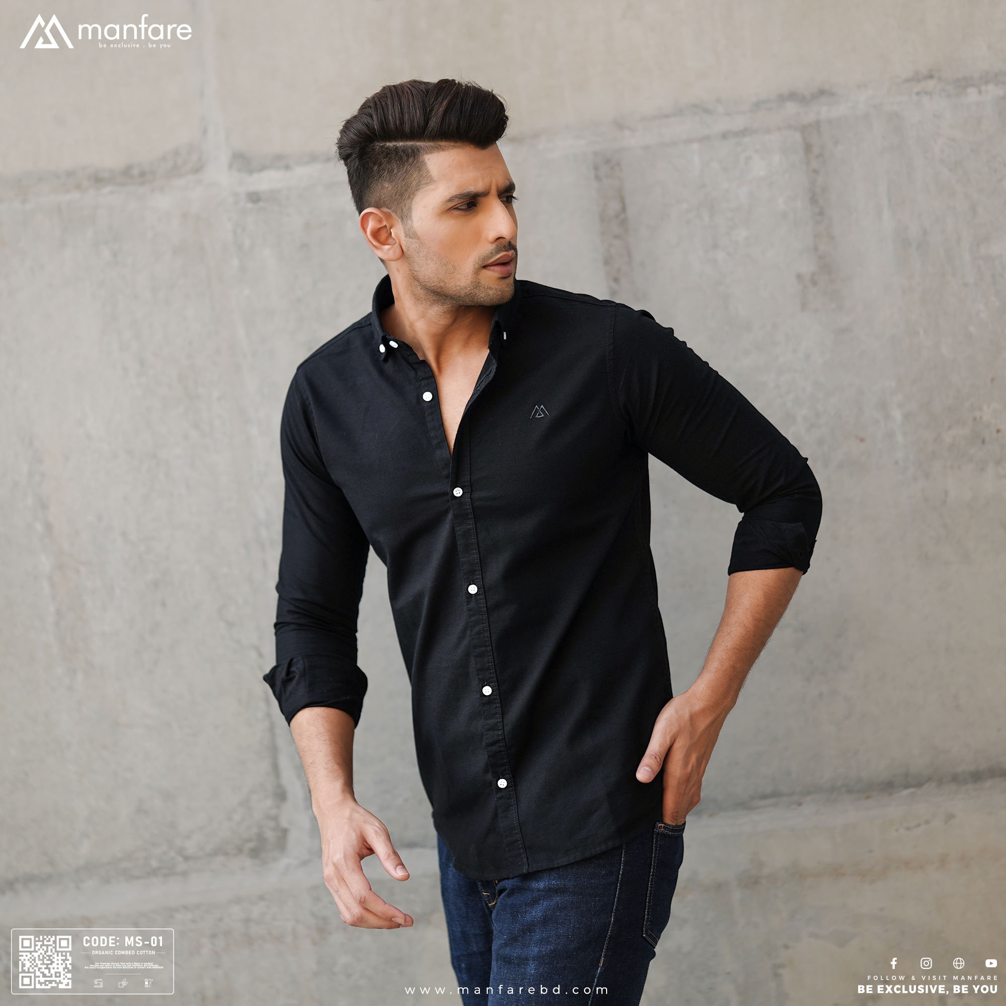 Picture of Manfare Premium Solid Shirts for Men - MS-01