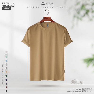 Picture of Manfare'S Premium Solid T Shirt - Biscuit I Mf-511