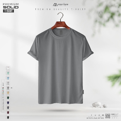 Picture of Manfare's Premium Solid T Shirt - Deep Silver I MF-510
