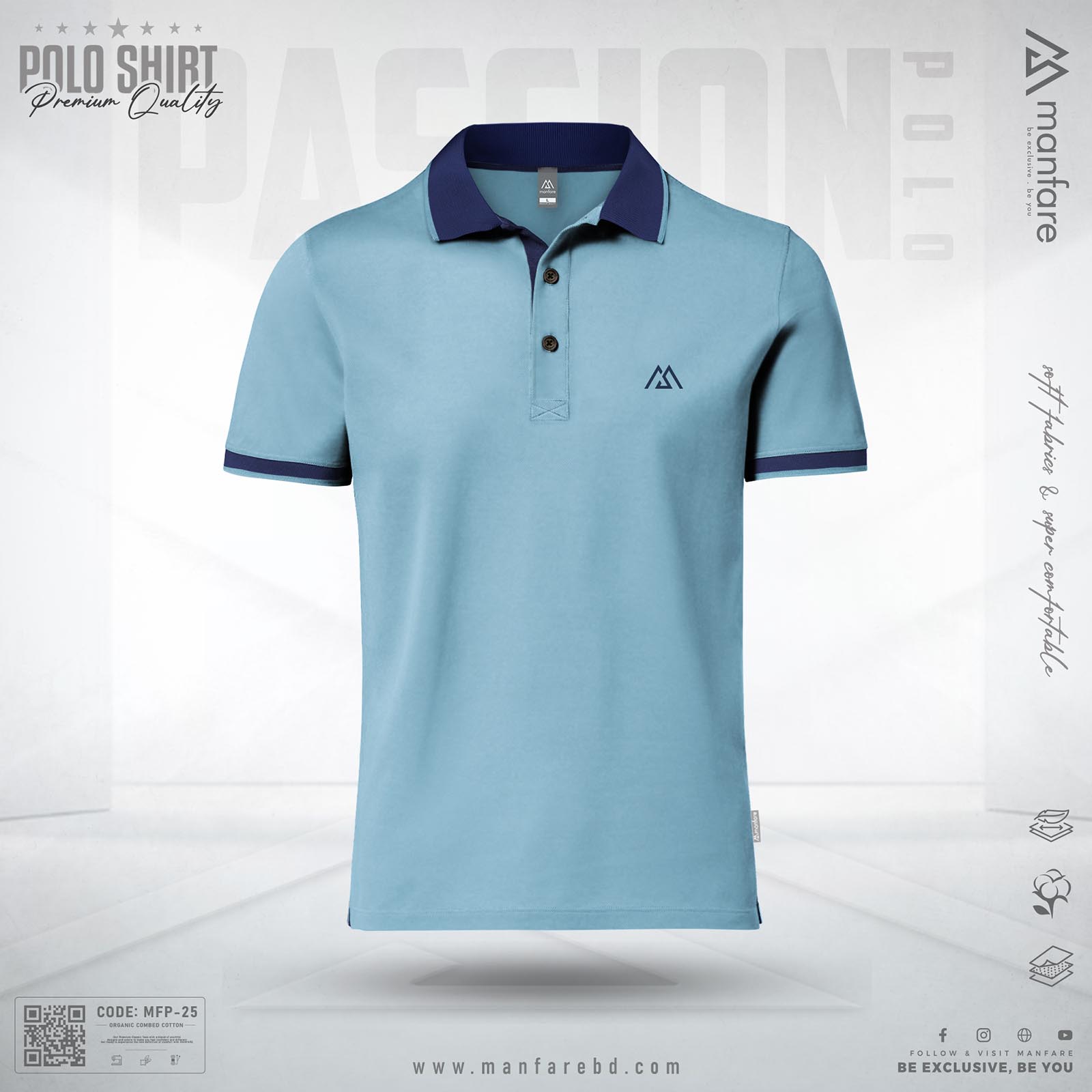 Picture of Single Jersey Premium Quality Polo Shirt | MFP-25