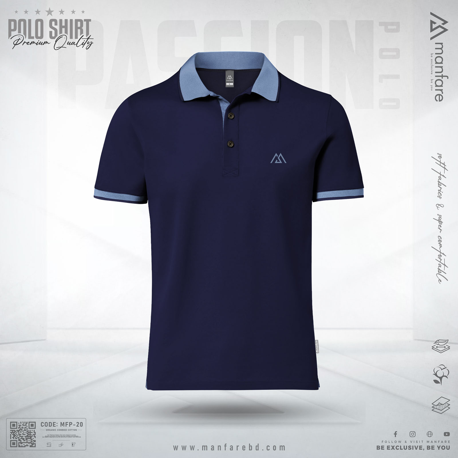 Picture of Single Jersey Premium Quality Polo Shirt | MFP-20