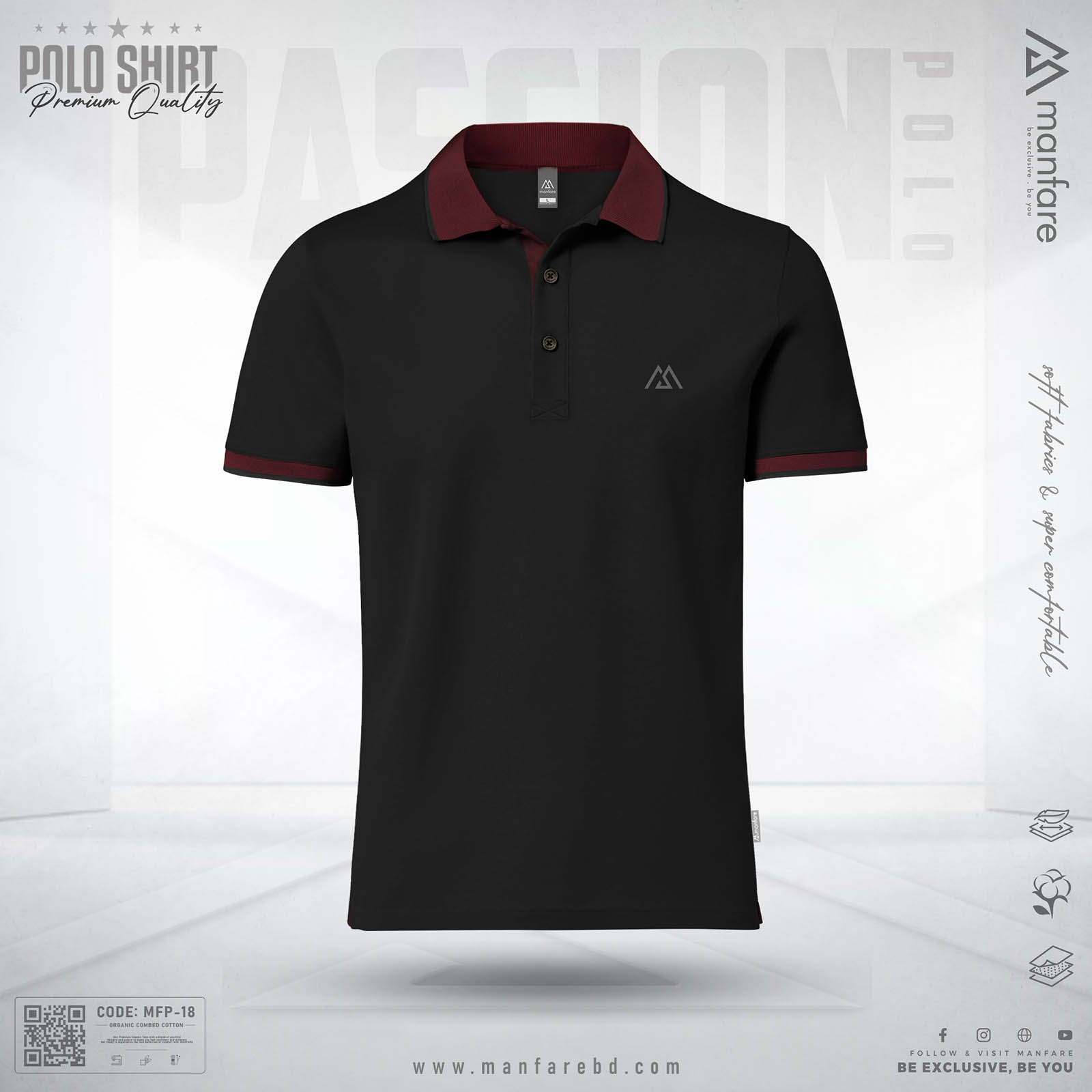 Picture of Single Jersey Premium Quality Polo Shirt | MFP-18