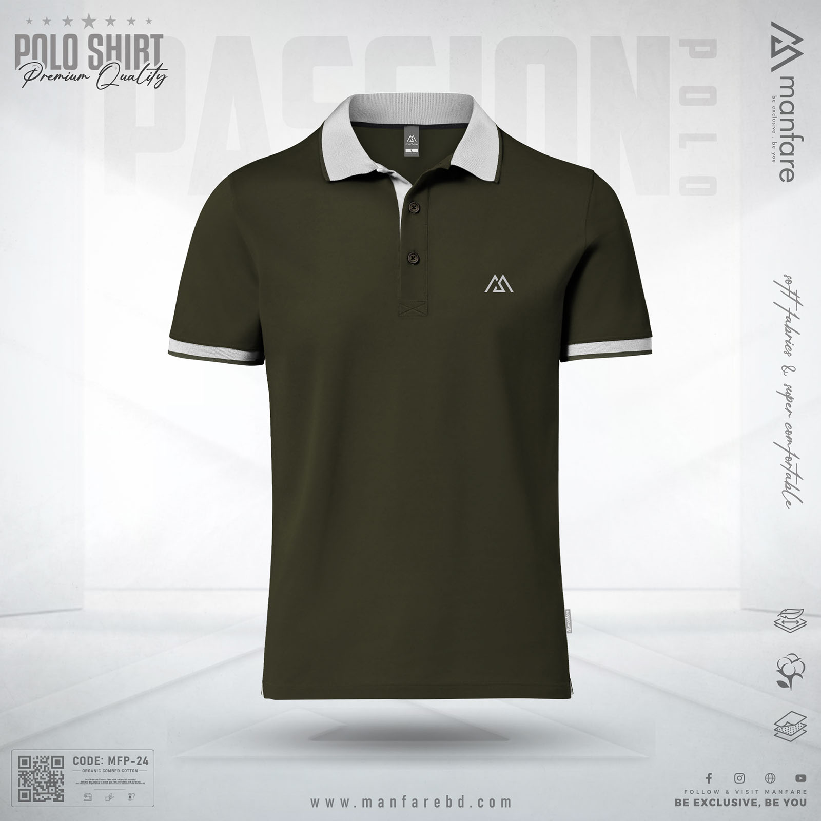Picture of Single Jersey Premium Quality Polo Shirt | MFP-24