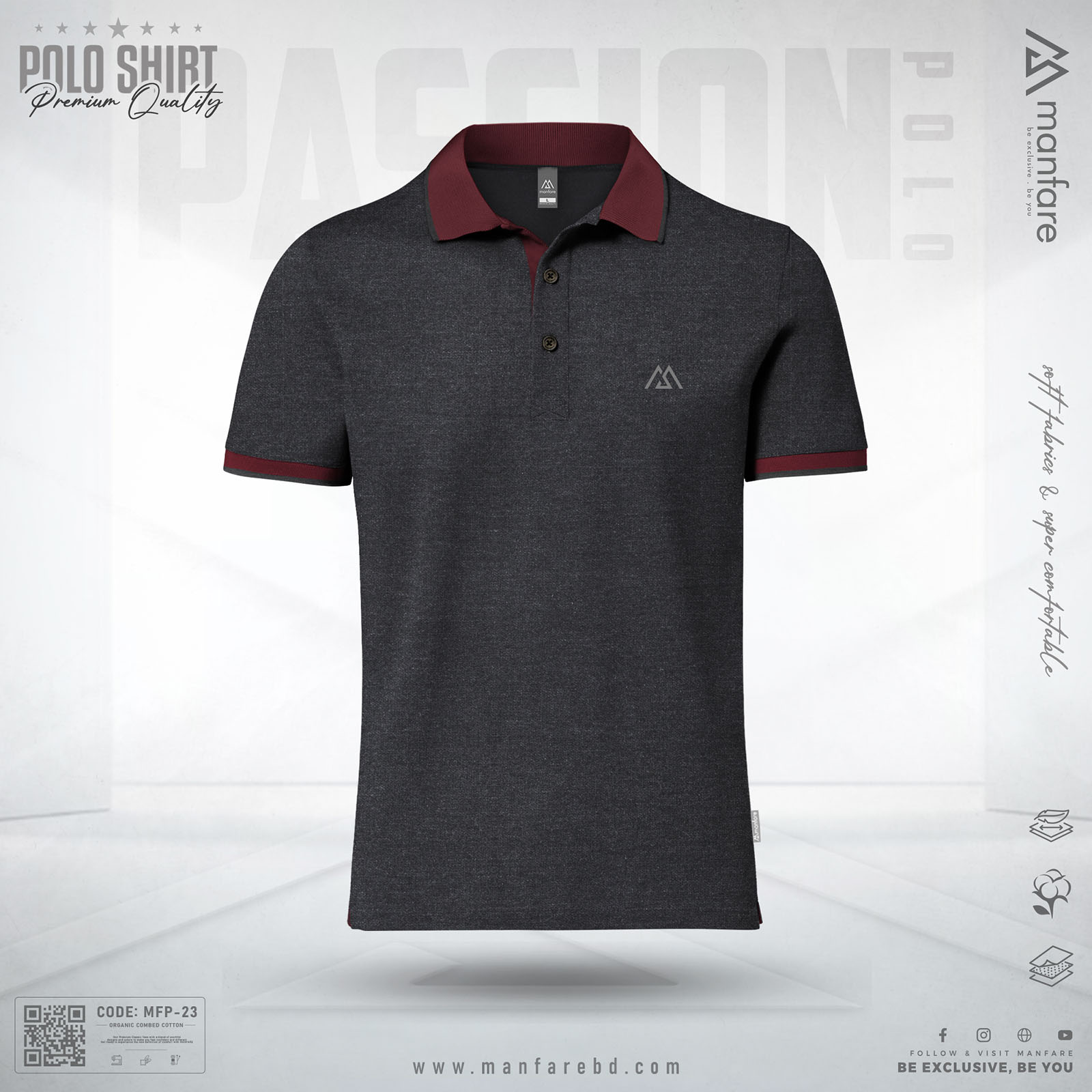 Picture of Single Jersey Premium Quality Polo Shirt | MFP-23