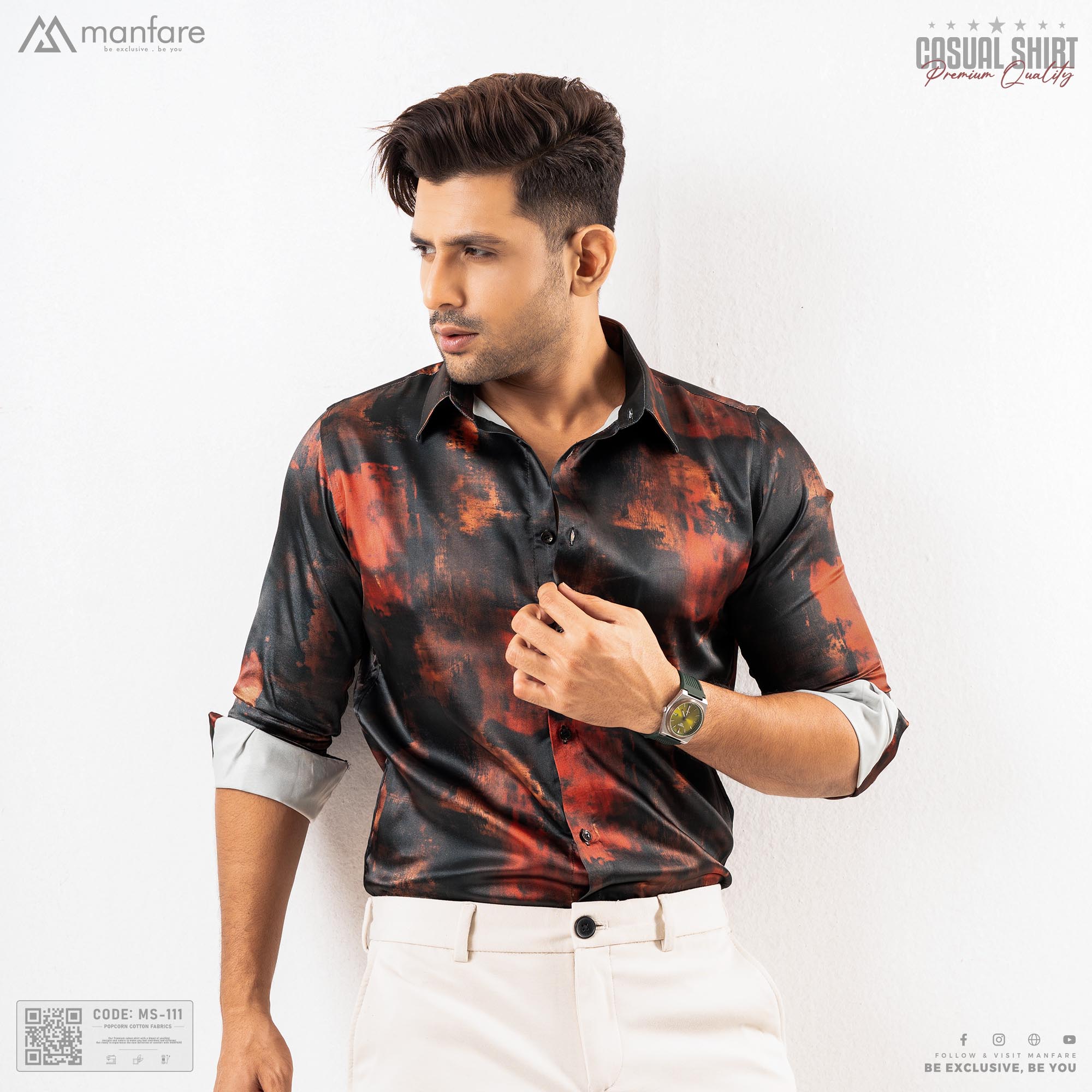 Picture of Premium Casual Printed Shirt For Men I MS-111