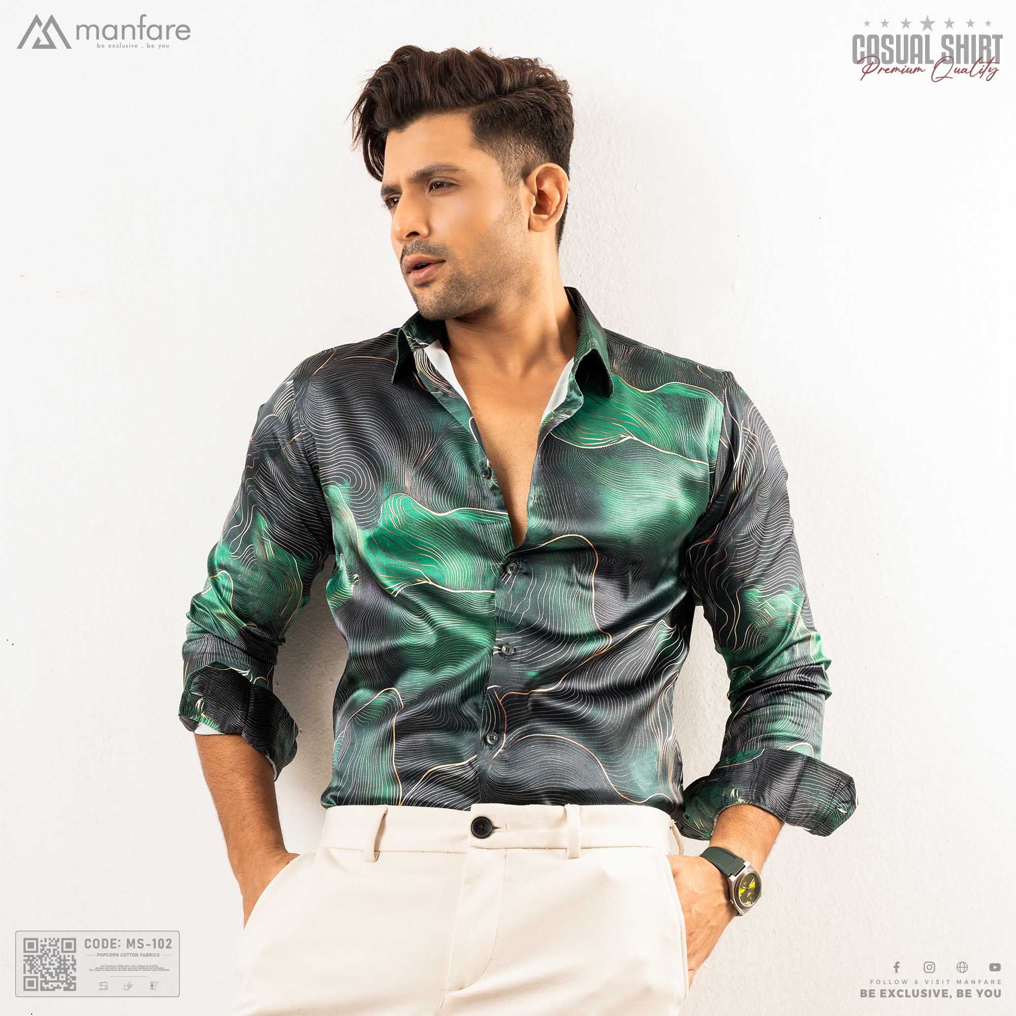 Picture of Premium Casual Printed Shirt For Men I MS-102