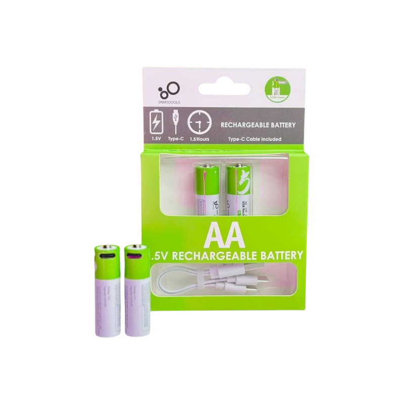 Picture of ⚡ SmartTools AA 1.5V Rechargeable Battery (Type-C Charging) – 2 Pieces + Cable Included