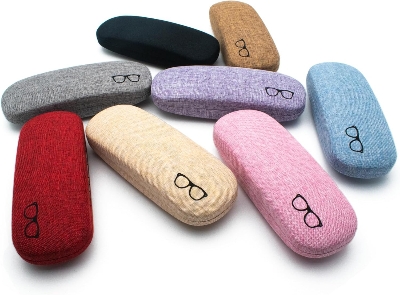 Picture of New Vimiss & Butterfly Printed Matt Hard Shell Eyeglasses Case Soft Linen Fabrics Portable Glasses Sunglasses Box, Hard Shell Glasses Case, Portable Protective Glasses Cover Eyeglasses Holder Box #vimiss