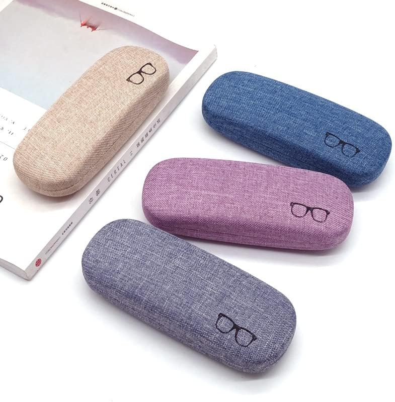 Picture of New Vimiss & Butterfly Printed Matt Hard Shell Eyeglasses Case Soft Linen Fabrics Portable Glasses Sunglasses Box, Hard Shell Glasses Case, Portable Protective Glasses Cover Eyeglasses Holder Box #vimiss