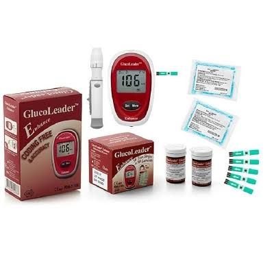 Picture of GlucoLeader Enhance Blood Glucose Strips 25 pes-Red
