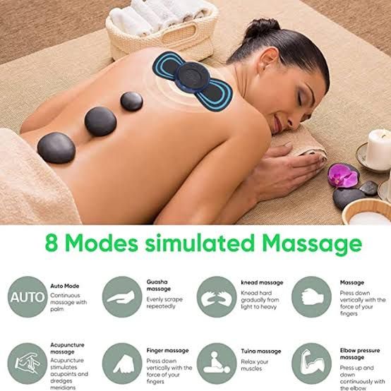 Picture of Tens Units EMS Mini Massager with 1 Pad ,Muscle Stimulator Full Body Relax Machine Rechargeable Device for Legs Back Neck Pain Relief Therapy For Unisex