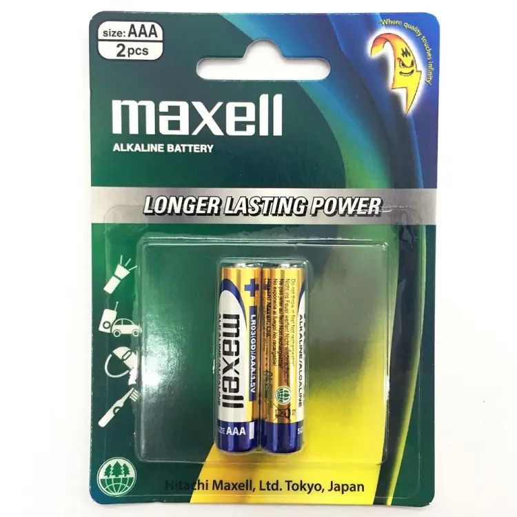 Picture of 2 pes Maxell Alkaline AAA 1.5v Battery