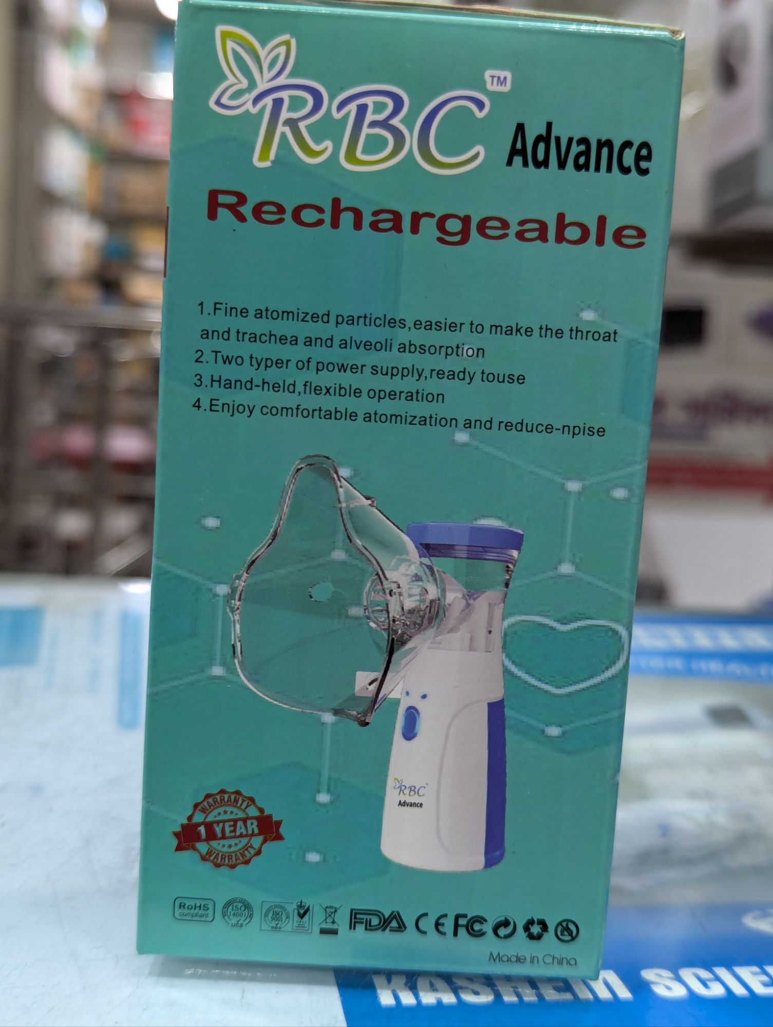 Picture of R B C Advance Mesh Nebulizer Rechargeable 1 Year Warranty
