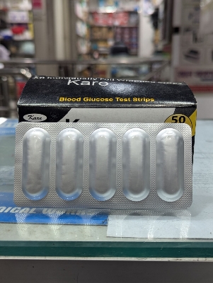 Picture of Kare/Optima blood glucose test strip 50 PCS foil pack