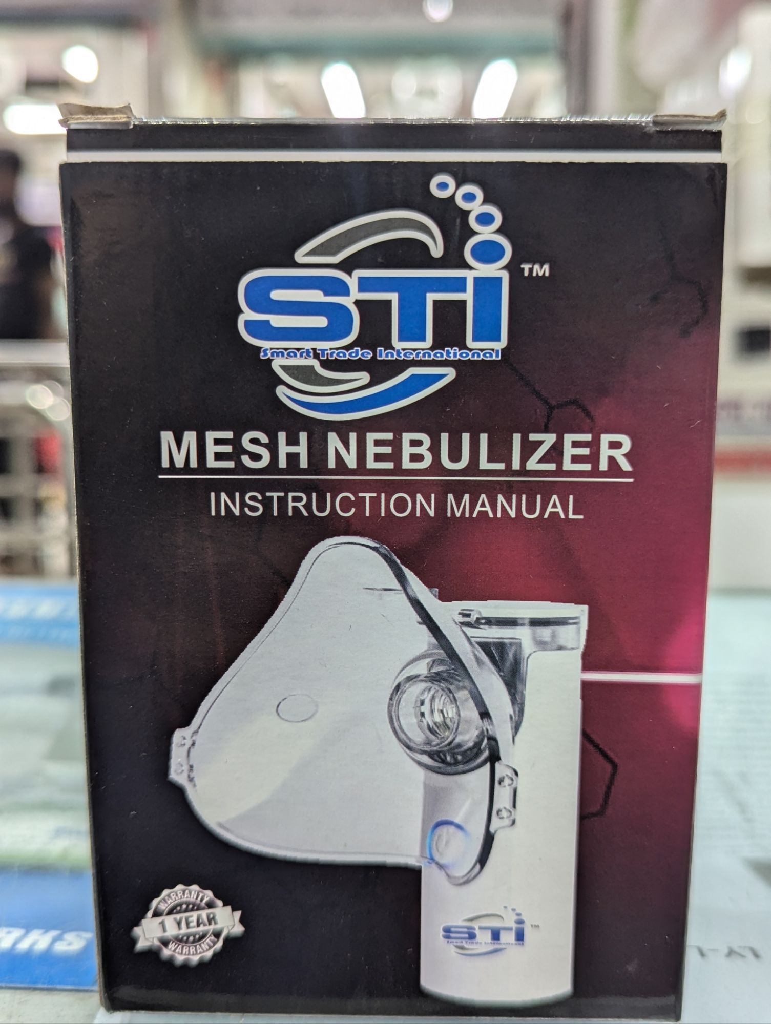 Picture of S T I Mesh nebulizer insruction manual 1 year warrnty