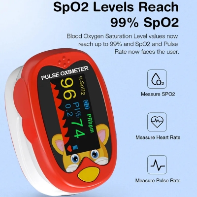 Picture of children kids Finger Pulse Oximeter for Pediatric/Child oximetro Pulsoximeter Medical Infant De Dedo SpO2 Saturation Meter
