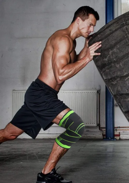 Picture of 1 pcs Knee Support for Running, Sport Elastic Nylon Knee Brace with Strap Compression for Joint Pain Woman Men, Adjustable Knee Sleeves for Knee Pain Relief