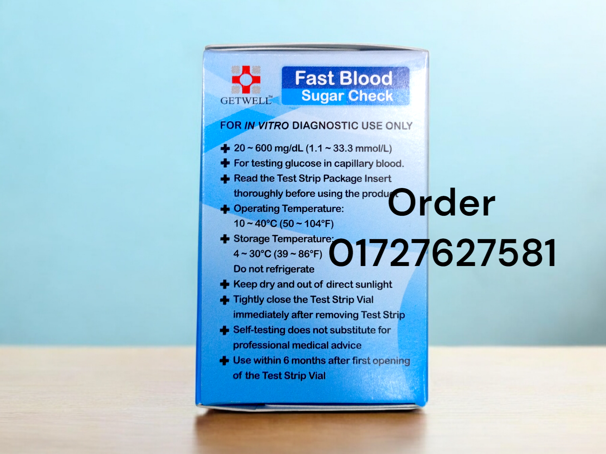 Picture of Test Strip for Getwell Blood Glucose Monitor- 25 Pcs