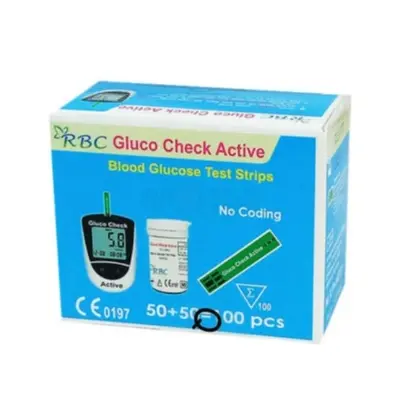Picture of Gluco Check Active Blood Glucose Test Strips RBC