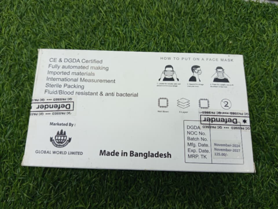 Picture of Disposable Surgical Face Mask White 25 Pes