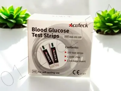 Picture of AcuTeck Blood Glucose Strip for Monitoring Blood Sugar 100 pes 