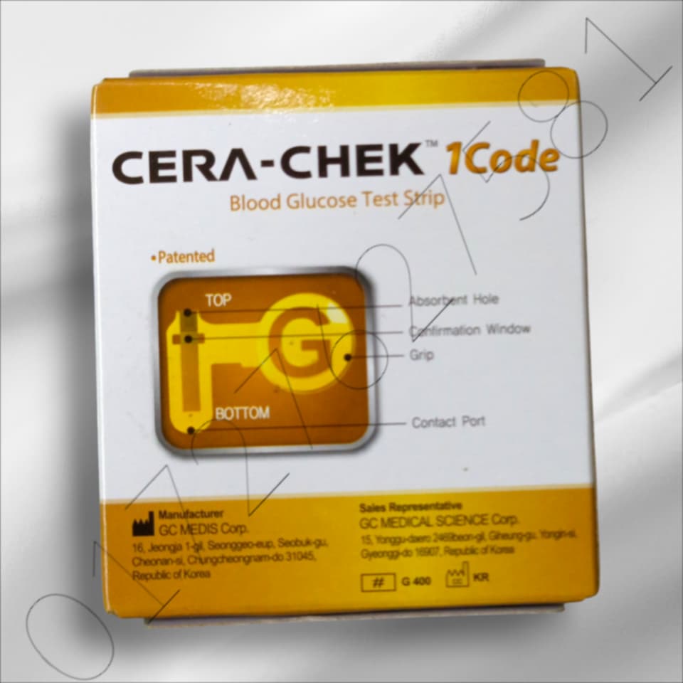 Picture of Cera-Chek 1 Code Blood Glucose Test Strip