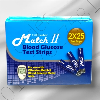 Picture of Ok mater Match II Blood Glucose Test Strips 50 pes 
