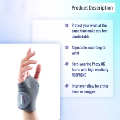 Picture of Tynor Wrist Support Brace with Thumb Unisex Medical Anatomical Stabilizing Wrap Non-Slip Compression for Pain Relief Recovery from Sprain Strain Arthritis