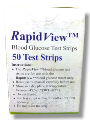 Picture of Rapid view blood glucose test strip 50 PCS