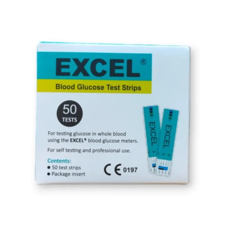 Picture of Excel blood glucose test strip 50 pes