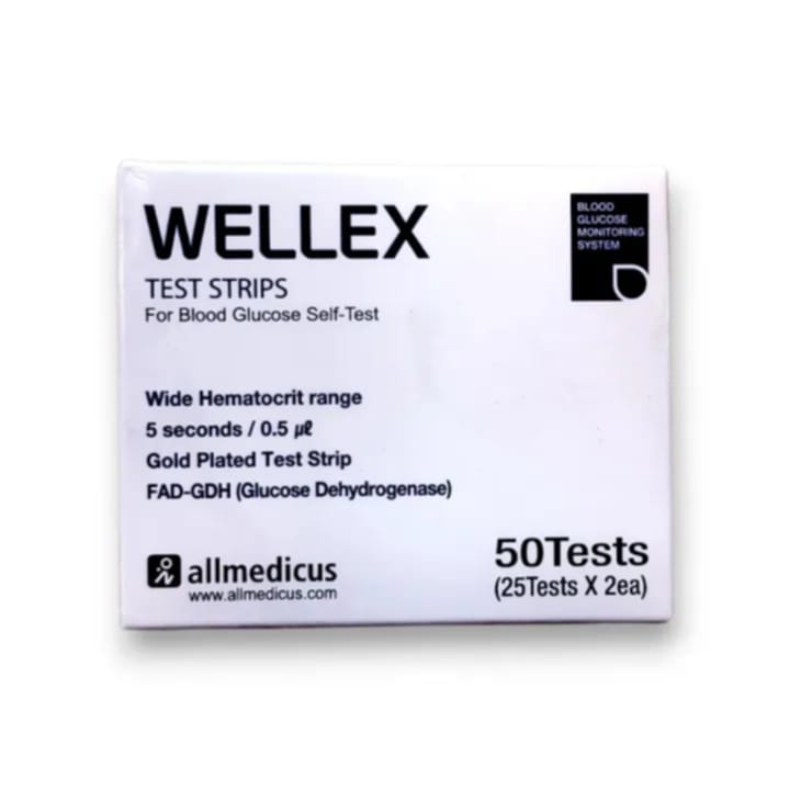 Picture of Wellex Blood Sugar Test STRIPS 50 pcs