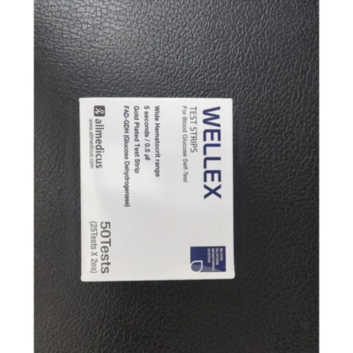 Picture of Wellex Blood Sugar Test STRIPS 50 pcs