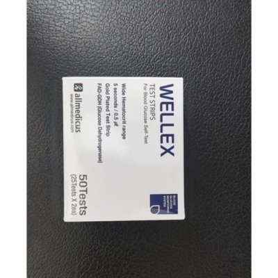 Picture of Wellex Blood Sugar Test STRIPS 50 pcs