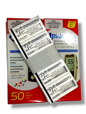 Picture of URight Blood Glucose Test Strips Foil Pack TD-4267 25 & 50  pcs Foil Pack